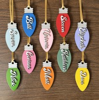 Christmas Bulb Name Tags